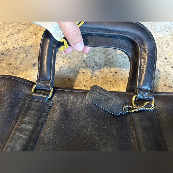 Coach Briefcase Bag Unisex Vintage Coach Black Leather - RARE & VALUABLE! - Picture 12 of 15